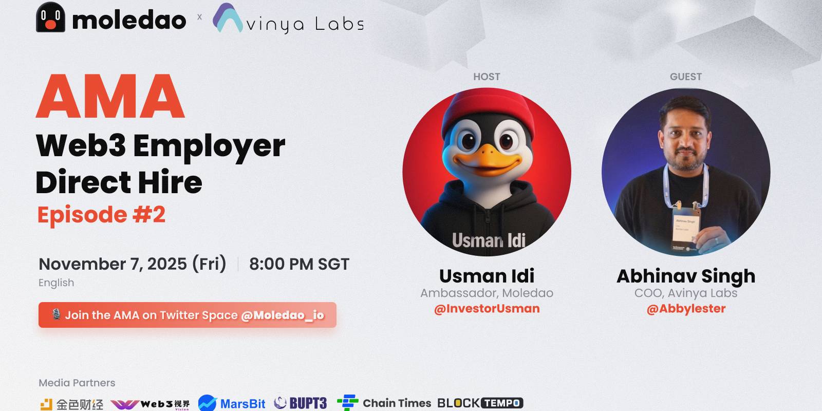 Web3 Employer Direct Hire Episode #2: Avinya Labs