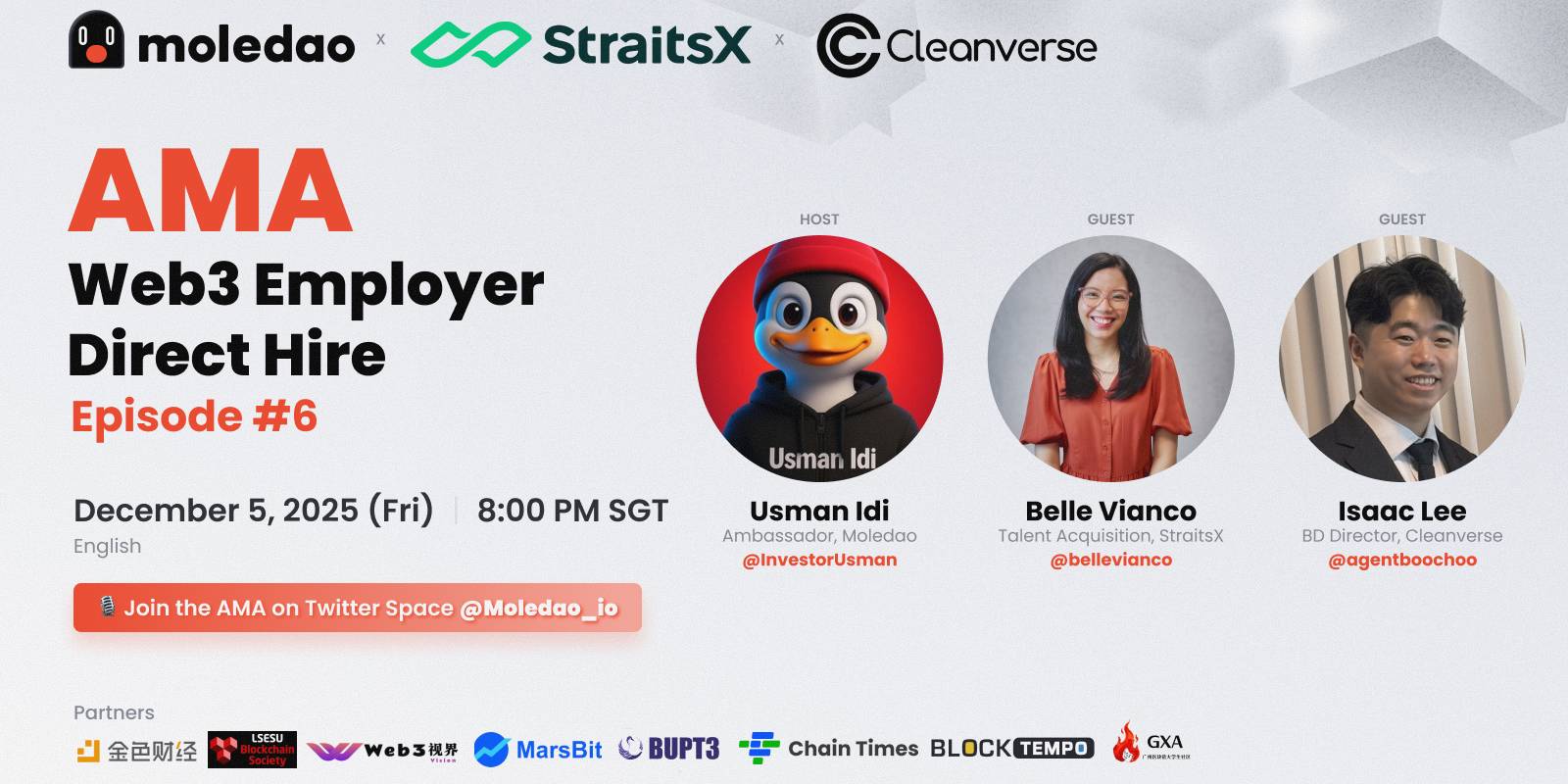 Web3 Employer Direct Hire Episode #6: StraitsX x Cleanverse