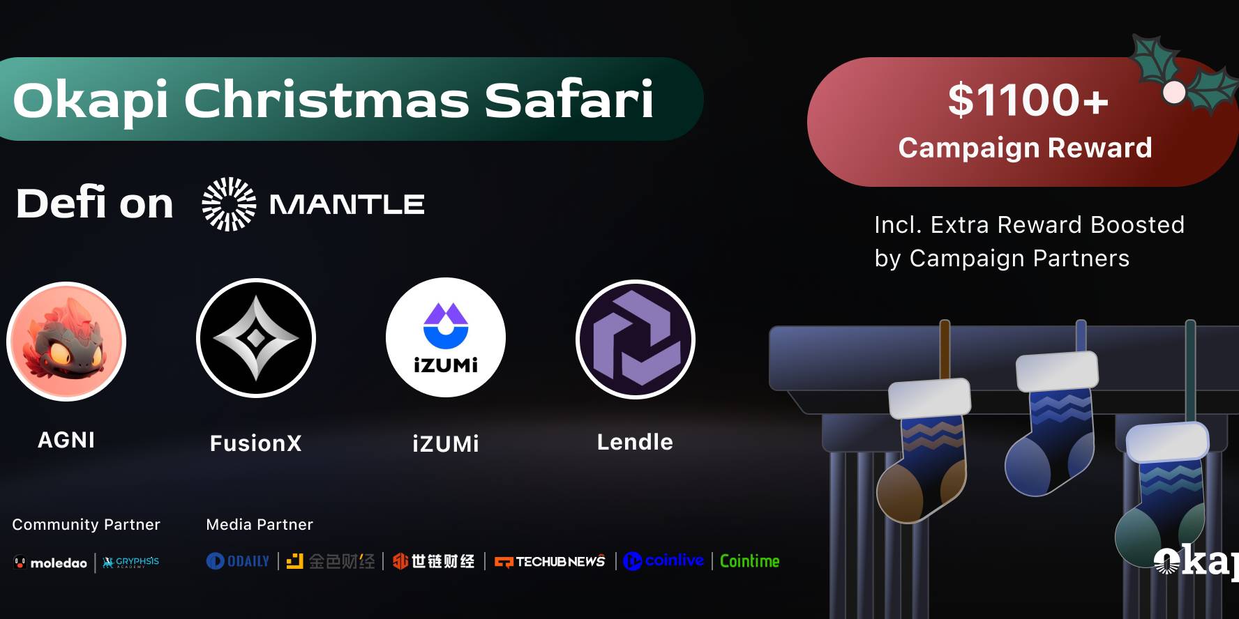 Okapi Christmas Safari -  DeFi on Mantle